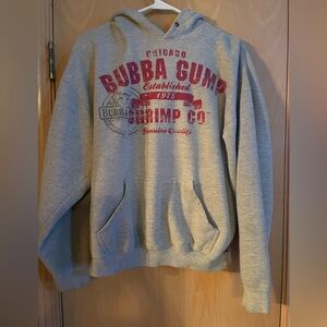 Gray Bubba Gump Hoodie with Red Print